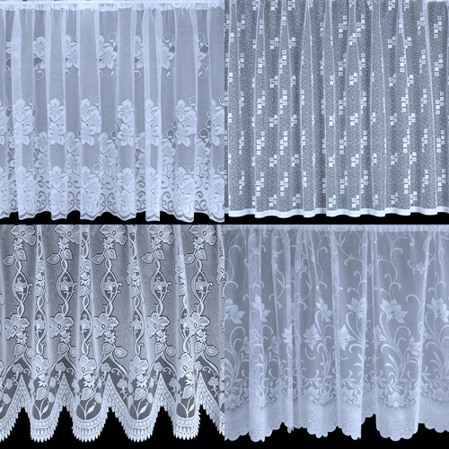 Net window white lace curtains - net,