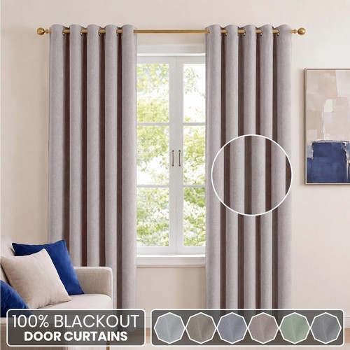 Linen style blackout - blackout, curtains