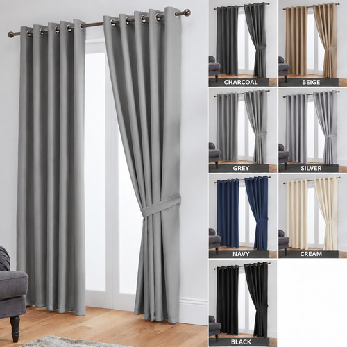 2pcs blackout curtains - curtains, eyelet