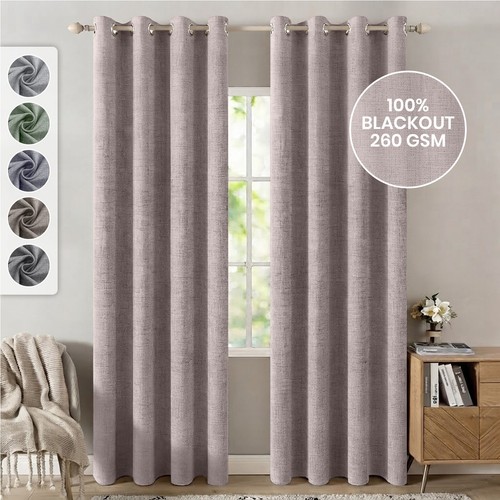 Linen curtains eyelet 100 - linen,