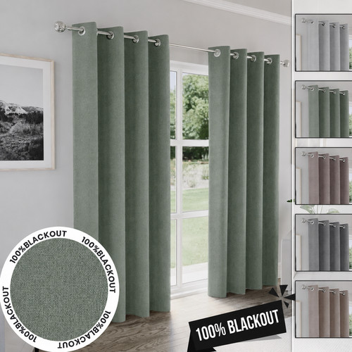 Thick blackout curtains eyelet - curtains,